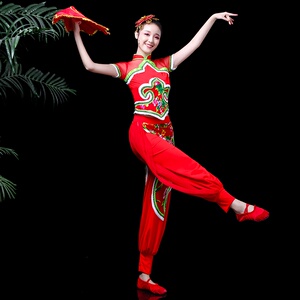秧歌舞蹈服装女2z021年新款东北二人转演出服民族中国风广场舞套