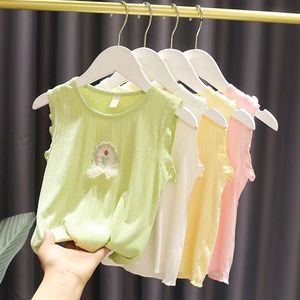 1-5岁女宝宝超软冰丝棉面膜T恤女婴儿童夏装薄款女童高级垂感背心