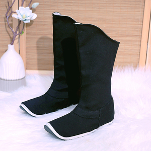 汉服皂靴男女同款中国风官靴千层底古装靴女古代靴子男朝靴布靴单