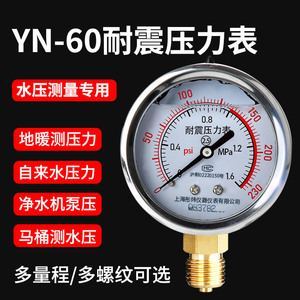压力表水压表自来水4分检测试仪地暖分水器水泵水管打气压液油压