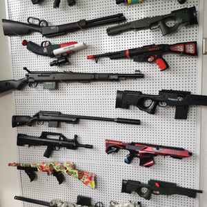 玩具水掸枪架挂墙摆放金属架模型展示架落地收纳武器架发射立式架