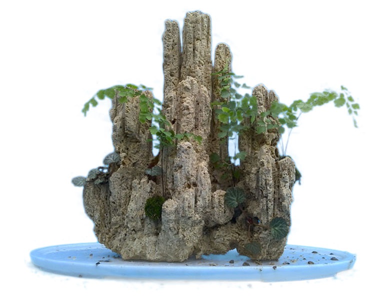 天然钟乳石假山盆景