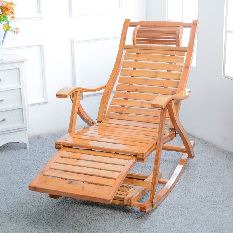 夏天睡椅折叠午睡懒人竹原木竹子凉椅床两用l折叠竹藤椅凉爽午