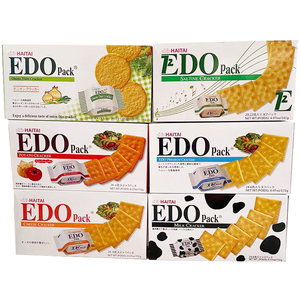 韩国进口EDOpack原味饼苏打扁桃仁芝士奶酪薯仔饼干3盒装小吃零食