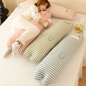 A类婴儿棉三层纱长条抱枕女生睡觉孕妇床上夹腿侧睡枕头儿童靠垫
