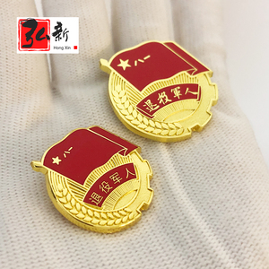退役纪念 退伍留念聚会送礼 退役纪念合金徽章胸针 退役别针