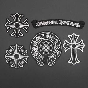 克罗心个性梵文十字架刺绣布贴朋克机车风马甲装饰补丁贴魔术贴章