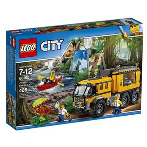 lego乐高积木60160城市系列丛林探险移动实验室车玩具男孩5岁以上