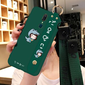 绿色腕带支架oppoa9手机壳女款潮oppoa9x保护壳女潮带挂绳女潮牌硅胶