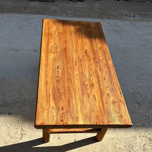 老榆木茶桌实木复古中式桌面茶台桌餐桌家用长凳吧台桌书桌长椅子