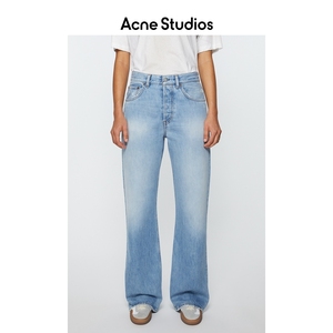 Acne Studios女士 2021F 棉质直筒阔腿裤复古宽松中腰牛仔裤长裤