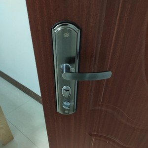 门把手拉手防盗门通用型手柄老式门锁配加厚面板件实心手柄