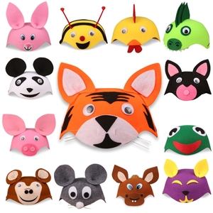 六一幼儿园动物头饰儿童小动物卡通帽子道具小老鼠兔子小老虎猴子