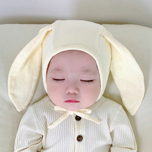 婴儿帽子春秋款护耳保暖可爱超萌大耳朵春季新生儿男女宝宝包头帽
