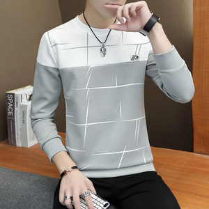 男士长袖T恤男装春秋季新款卫衣薄款韩版修身学生青少年小衫潮流