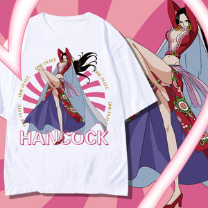 海贼王女帝联名短袖t恤女夏季薄款宽松波雅汉库克航海王纯棉衣服