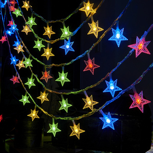 LED星星灯新年装饰过年彩灯闪灯串灯满天星七彩灯串生日布置房间