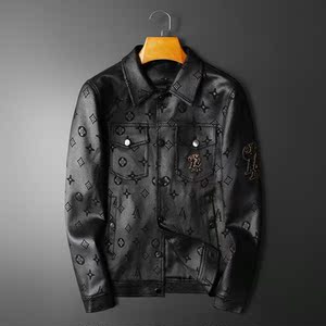 lvЕ男装正品连帽外套字母休闲迷彩服上衣男士潮流印花夹克68杰杰