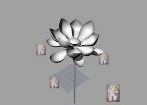 莲花 荷花 花朵 花瓣 犀牛rhino代做c4d/3dmax/maya犀牛模型