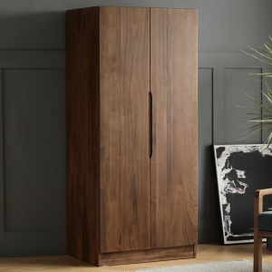 水德名雪设计师北美黑胡桃木衣柜顶箱柜全实木北欧现代简约原木家