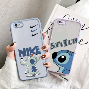 史迪仔背影适用于苹果6/6s手机壳半透明磨砂硅胶软边简约时尚可爱动漫