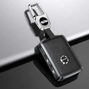 沃尔沃xc60钥匙套s90真皮男xc40s60xc90v60汽车高档全包合金壳扣