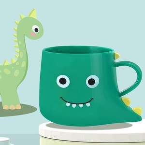 儿童水杯男童小恐龙牙杯家用漱口杯卡通防摔小杯子小孩杯宝宝牙刷