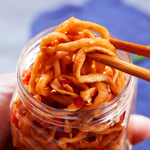 2瓶装 农家特产脆萝卜条下饭菜湖南自制开胃酱咸菜香辣萝卜干罐装