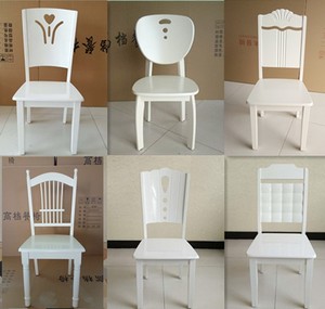 实木餐椅现代地中海休闲餐厅靠背凳子简约家用苹果单人白色木椅子