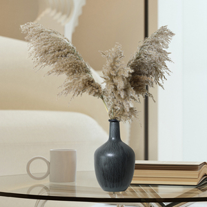 芦苇干花花束复古蒲苇民宿装饰风干天然摆设陶瓷花瓶客厅插花摆件