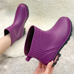 时尚雨鞋女潮流短筒水鞋厨房外穿工作鞋韩版中筒防水防滑耐磨雨靴