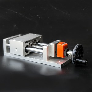 十字模组滑台 手摇滚珠丝杆1605直线手动滑台精密带锁紧th16