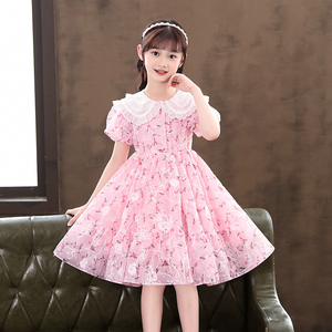漂亮女童洋气碎花连衣裙夏季2022新款夏天童装夏儿童森系裙子夏装