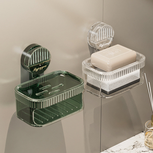 吸盘肥皂盒壁挂式香皂盒免打孔置物架家用高档海绵浴室卫生间收纳