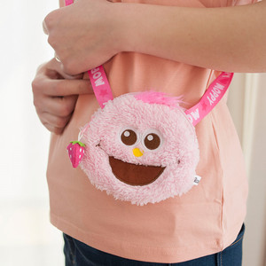 芝麻街moppy斜挎包卡零钱包收纳包粉色可爱少女心小仙女斜挎包