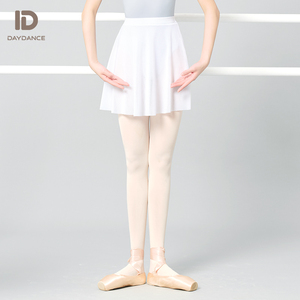 芭蕾舞裙成人舞蹈纱裙白色女一片式半身裙练功服教师跳舞裙子体服