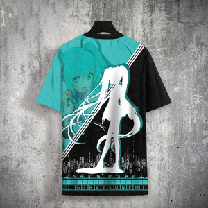 初音未来短袖t恤男生miku体恤二次元cos痛衣服半截袖上衣夏季大码