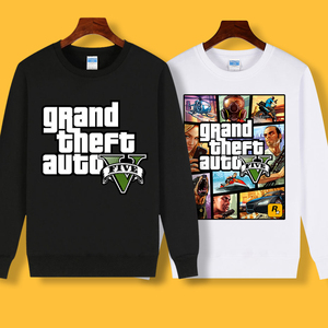 侠盗飞车加绒衣服猎车手游戏gta5周边长袖t恤男生圣安地列斯卫衣