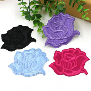 刺绣花朵布贴衣服补丁贴装饰贴花 手工diy装饰贴布带胶裤子修补贴