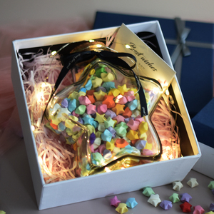 圣诞节星星罐星星瓶空瓶七夕礼物送女友星星纸许愿瓶星空瓶幸运瓶