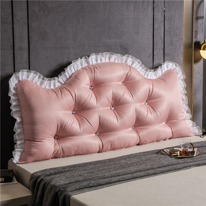 公主款迪亚床头靠垫床上懒人靠枕公主女孩卧室软包大靠背护腰