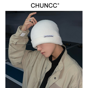 白色帽子男女冬季潮牌针织帽男士ins毛线帽秋冬款保暖hiphop冷帽