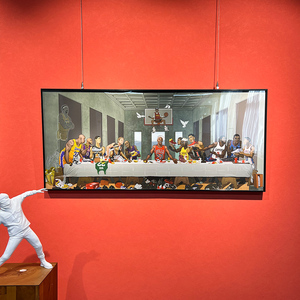 nba版最后的晚餐篮球明星版潮牌装饰画潮鞋挂画客厅沙发背景挂画