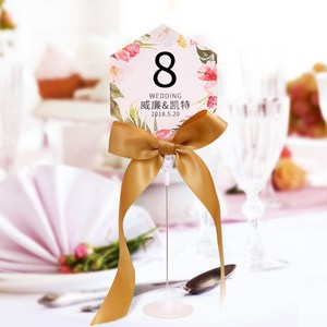 婚礼席位卡桌卡欧式结婚创意支架桌牌婚庆用品婚宴酒席台卡定制