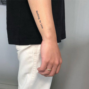 纹身贴英文字母个性