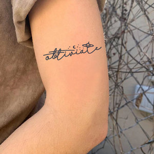 gattoo——obliviate.消失  字母植物无胶感防水两周 方块纹身贴