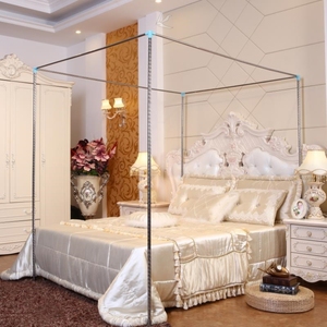 蚊帐支架稳固四方框架固定神器挂床帘不锈钢蚊帐支架加粗加厚三通