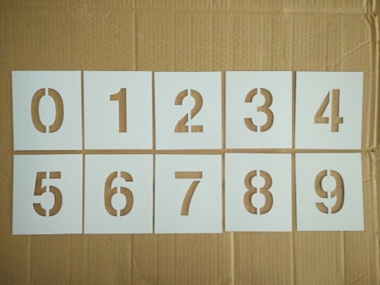 定做铁皮0-9喷漆模板大货车牌放大号数字车尾通用字模具车位制作1