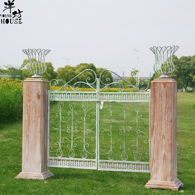 装饰旧铁门做庭院铁户外欧式防腐栅栏实别墅洋坊v门花园艺门复