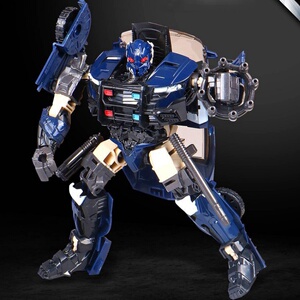 黑曼巴路障变形玩具金刚5霸天虎警车变形汽车机器人儿童男孩模型1